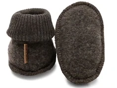 Mikk-line mørkebrun melange futter merinould